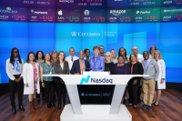 Faculty and Staff ring the bell at Nasdaq